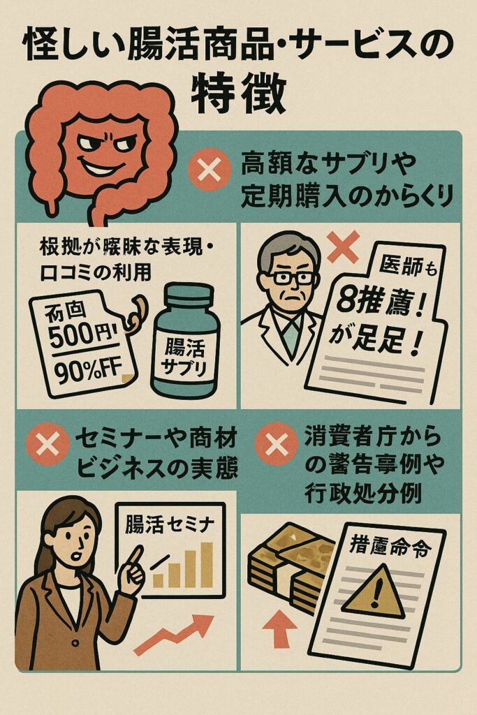 怪しい腸活商品・サービスの特徴