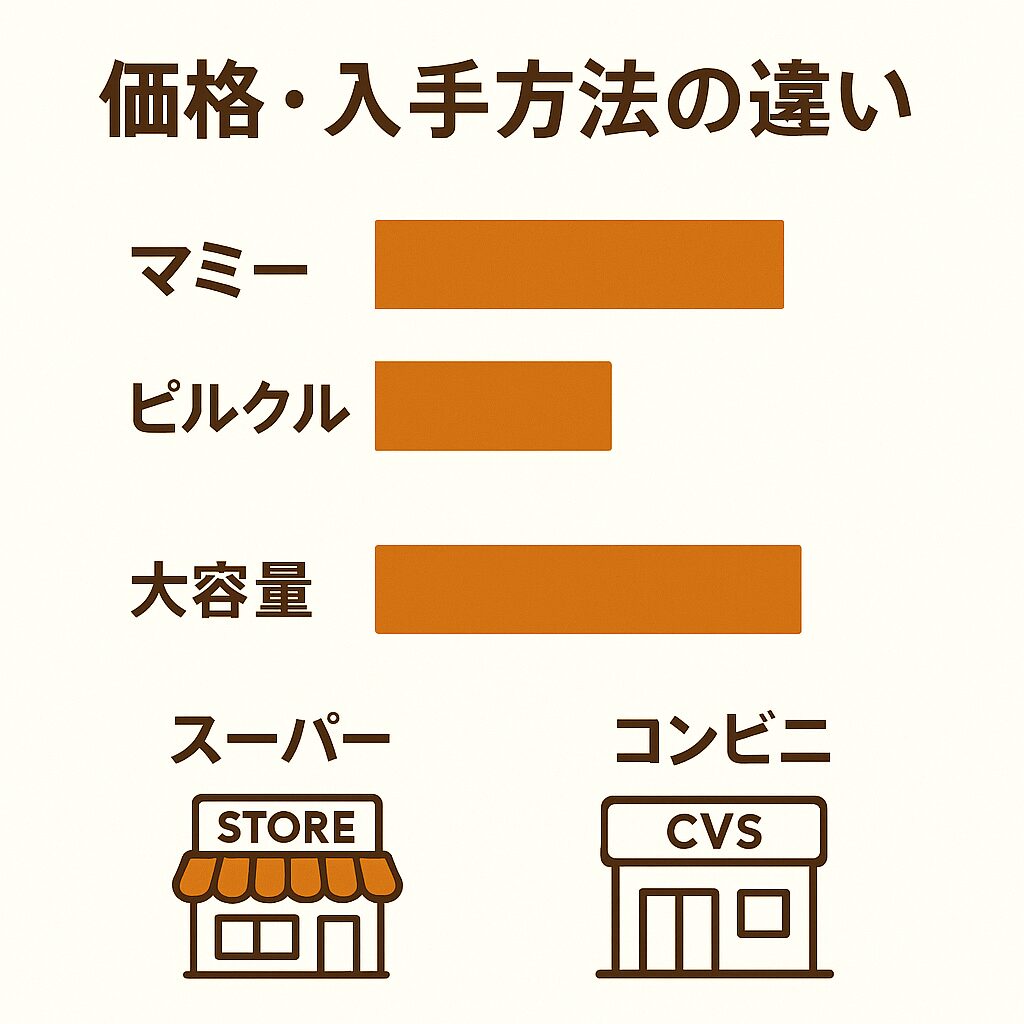 価格・入手方法の違い