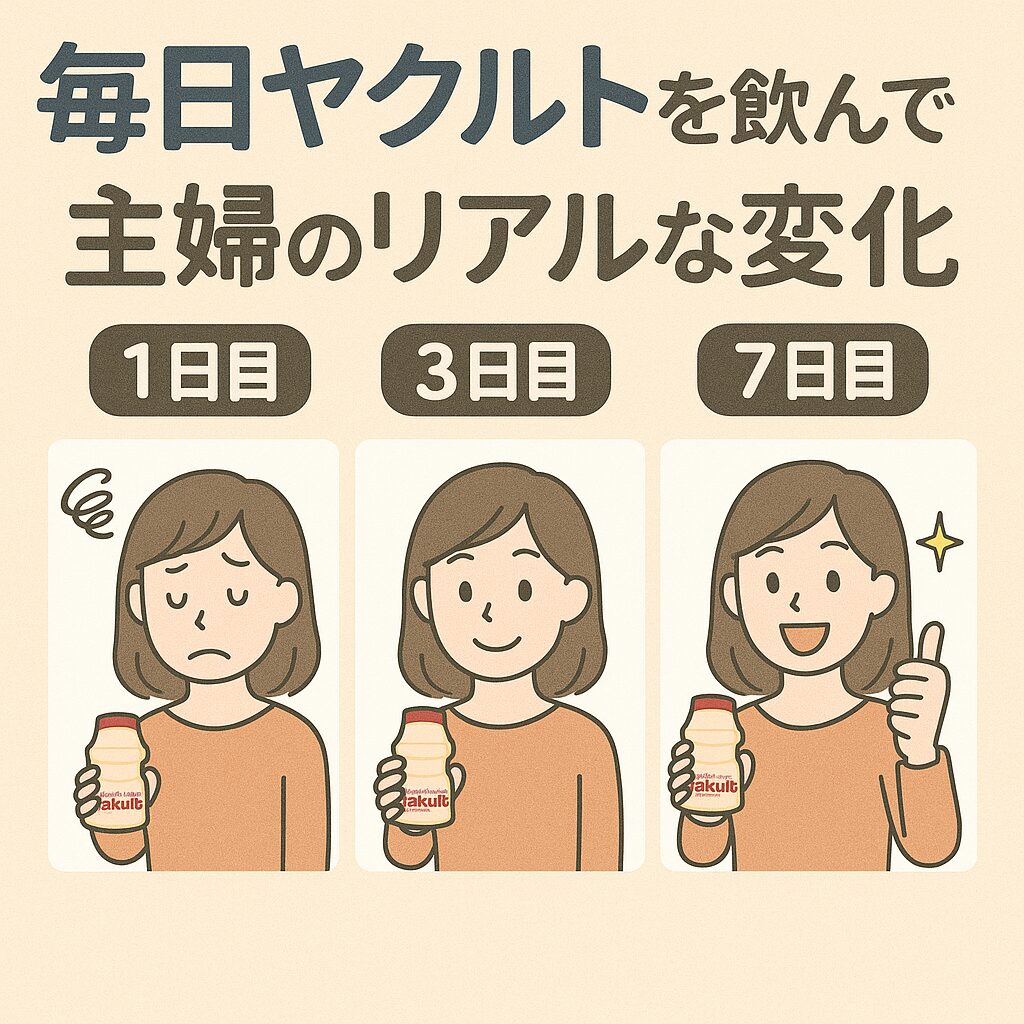毎日ヤクルトを飲んでみた主婦のリアルな変化