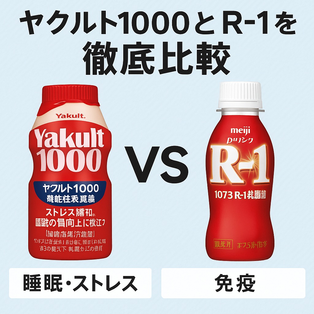 ヤクルト1000とR-1を徹底比較｜乳酸菌飲料の効果と違い