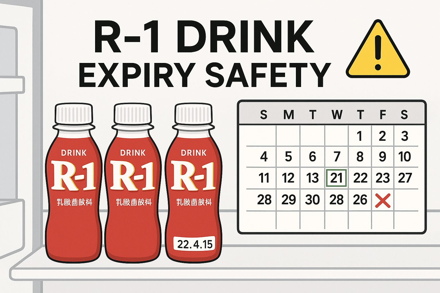 R-1ドリンクの賞味期限切れ1週間に関する安全性と注意点を解説するアイキャッチ画像