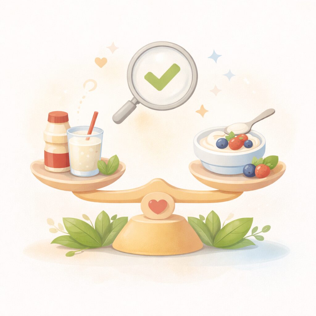 便秘対策は一つに決めず、自分の体質や生活に合う方法を選ぶという考え方を象徴的に表したイメージ